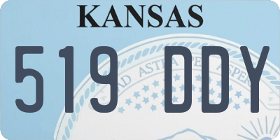 KS license plate 519DDY