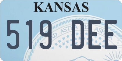 KS license plate 519DEE