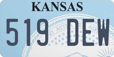 KS license plate 519DEW