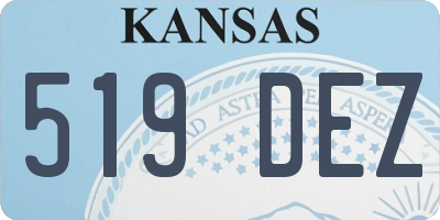 KS license plate 519DEZ