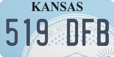KS license plate 519DFB