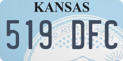 KS license plate 519DFC