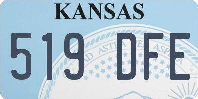 KS license plate 519DFE