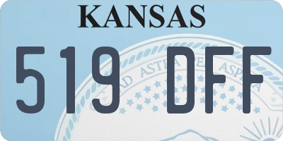 KS license plate 519DFF