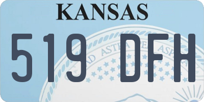 KS license plate 519DFH