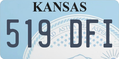 KS license plate 519DFI