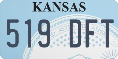 KS license plate 519DFT