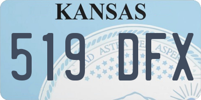 KS license plate 519DFX