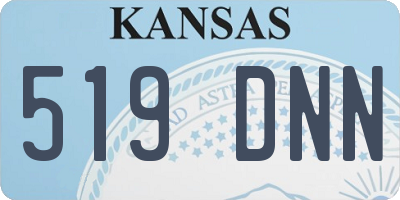 KS license plate 519DNN