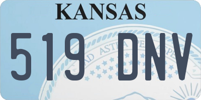 KS license plate 519DNV