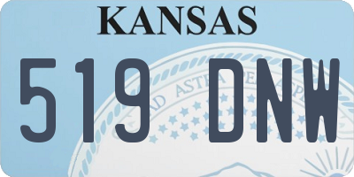 KS license plate 519DNW