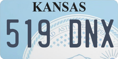 KS license plate 519DNX