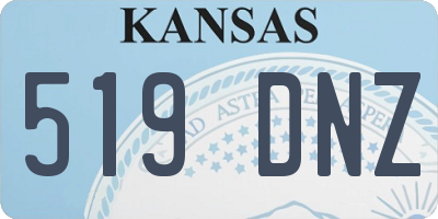 KS license plate 519DNZ