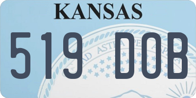 KS license plate 519DOB