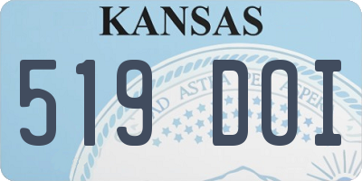 KS license plate 519DOI