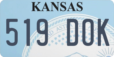 KS license plate 519DOK
