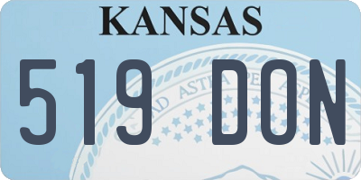 KS license plate 519DON