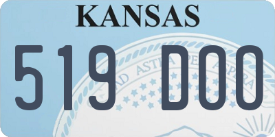KS license plate 519DOO