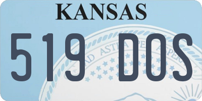 KS license plate 519DOS