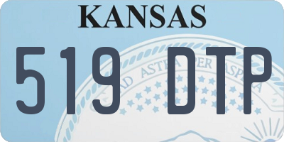KS license plate 519DTP