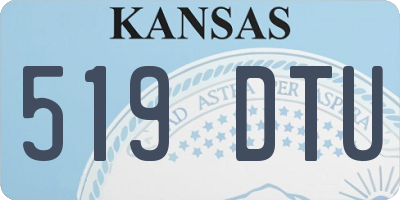 KS license plate 519DTU