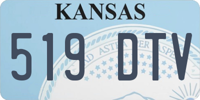 KS license plate 519DTV