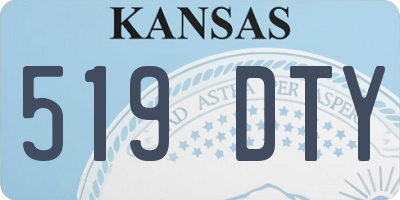 KS license plate 519DTY