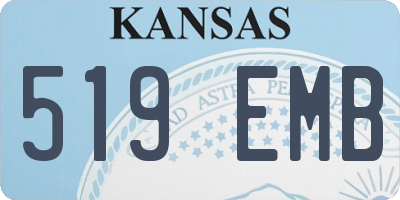 KS license plate 519EMB
