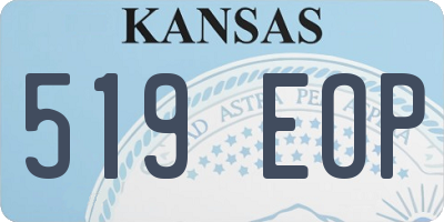 KS license plate 519EOP