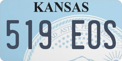 KS license plate 519EOS