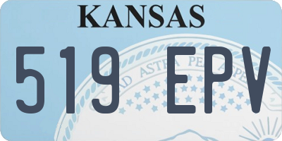 KS license plate 519EPV