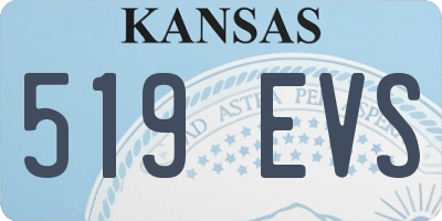 KS license plate 519EVS
