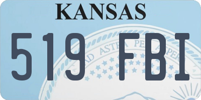 KS license plate 519FBI