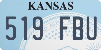 KS license plate 519FBU