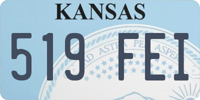 KS license plate 519FEI