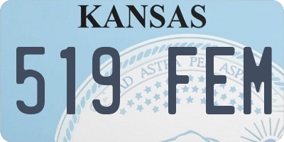 KS license plate 519FEM