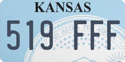 KS license plate 519FFF