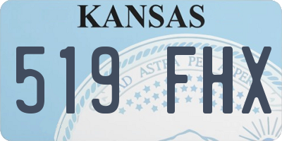 KS license plate 519FHX