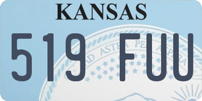 KS license plate 519FUU