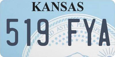 KS license plate 519FYA