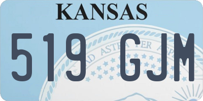 KS license plate 519GJM