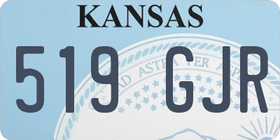 KS license plate 519GJR