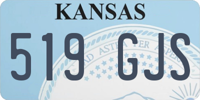 KS license plate 519GJS