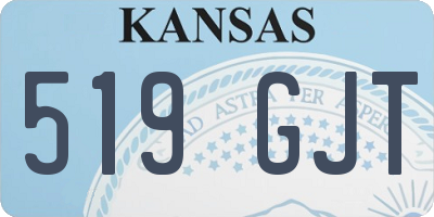 KS license plate 519GJT