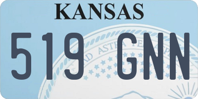 KS license plate 519GNN
