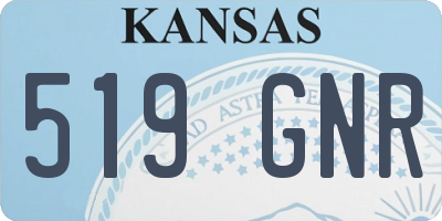 KS license plate 519GNR