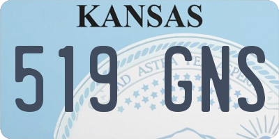 KS license plate 519GNS