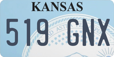 KS license plate 519GNX