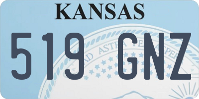 KS license plate 519GNZ