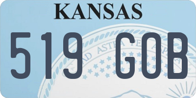 KS license plate 519GOB